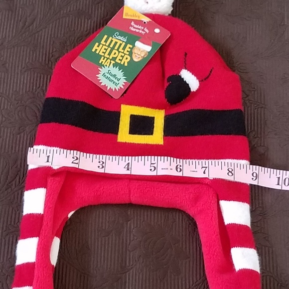 NWT SANTA CHRISTMAS HAT RED WHITE BLACK - Picture 6 of 8